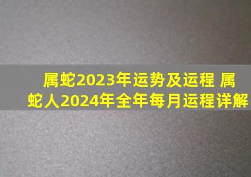 属蛇2023年运势及运程 属蛇人2024年全年每月运程详解